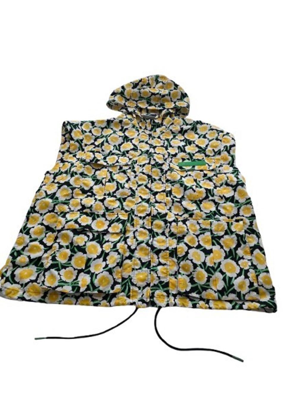 Diane Von Furstenberg x Target Rain Vest Sz XL Nylon Packable Yellow Poppy Hood